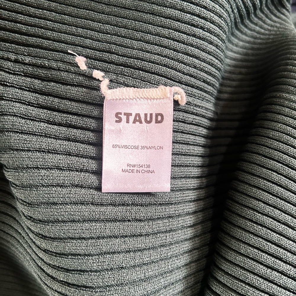 STAUD Shoko Two-Tone Long Green Sweater - Picture 10 of 10